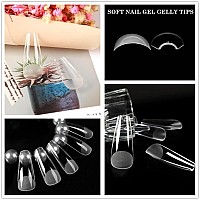 Una Gella Long Coffin Fake Nails Tips 216Pcs Preshape Coffin Press On Nails Long Coffin Nail Tips L Coffin Nails Full Cover Nai