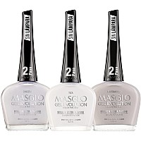 Masglo Gel Evolution Nail Polish Gel Effect No Uvled Lamp Duration Up To 12 Days 3 Pcs Shades Of White Color 3 Esmaltes E