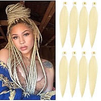 Ubeleco 36 Inch Braiding Hair Pre Stretched8 Packs Kanekalon Braiding Hair Soft Yaki Textureno Itch Hot Water Setting Hair Ex