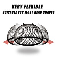 Smilco Wig Caps 10 Pieces Mesh Wig Cap Netweaving Hair Netfishnet Wig Cap For Womenblack