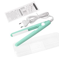 2 In 1 Mini Hair Straightener Us Plug Ceramic Tourmaline Plate Beauty Small Lightweight Portable Flat Iron Heating Curler For