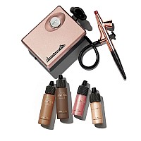 Luminess Legend Makeup Airbrush System 4Piece Foundation Starter Kit Shade Rich Quick Easy Long Lasting Application I