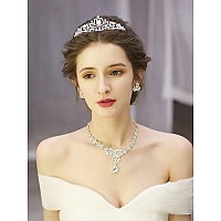 Cocide Silver Tiara Crowns Crystal Headband Princess Rhinestone Crown With Combs Bride Headbands Bridal Wedding Prom Birthday Pa