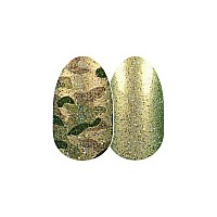 Color Street Glamouflage Metallic Color Shifting Green To Gold Camo W Subtle Glitter Overlay