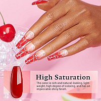 Azurebeauty Dip Powder Nail Starter Kit Berry Red Milky White Silver Glitter 4 Colors Dipping Powder Set French Nail Art Base