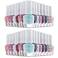 Nicole Miller Mini Nail Polish Set 30 Mini Glossy And Trendy Nail Polish Colors Fingernail And Toenail Polish For Women And G