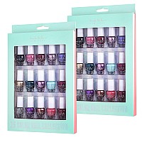 Nicole Miller Mini Nail Polish Set 30 Mini Glossy And Trendy Nail Polish Colors Fingernail And Toenail Polish For Women And G