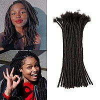 Teresa Small 04Cm And Medium 08Cm Width 618 Inch 100 Human Hair Dreadlock Extensions For Menwomenkids Permanent Dread Loc