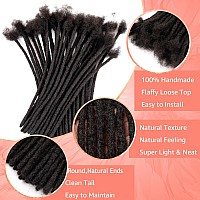 Teresa Small 04Cm And Medium 08Cm Width 618 Inch 100 Human Hair Dreadlock Extensions For Menwomenkids Permanent Dread Loc