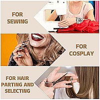 Patelai 10 Pieces Hair Parting Rings 3 Pieces Steel Rat Tail Braiding Comb With Magnetic Wrist Pin For Parting And Selecting