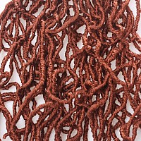 Leeven Ginger Soft Locs Crochet Hair 24 Inch 3 Packs Copper Red Disterssed Faux Locs Pre Looped Natural Butterfly Locs Synthetic