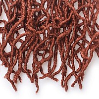 Leeven Ginger Soft Locs Crochet Hair 24 Inch 3 Packs Copper Red Disterssed Faux Locs Pre Looped Natural Butterfly Locs Synthetic