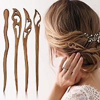 8 Pieces Wooden Hair Sticks Japanese Hair Chopstick For Women Bun Maker Chinese Chopstick Hair Pins For Women Long Hair Handmad