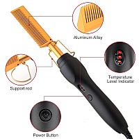 Electric Ceramic Hair Straightener And Curling Iron Heat Pressing Flat Iron Curlers Portable Antiscald Design For Wigs Bear