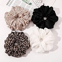 Scrunchies Hair Ties For Women Big Silk Satin Scrunchie Large Oversized Ligas Para El Cabello De Mujer Decorations Cute Jumbo Co