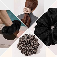 Scrunchies Hair Ties For Women Big Silk Satin Scrunchie Large Oversized Ligas Para El Cabello De Mujer Decorations Cute Jumbo Co