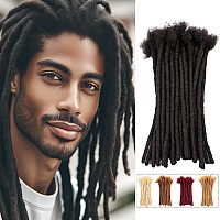 Teresa Medium 08Cm Width 10 Inch 20 Strands 100 Human Hair Dreadlock Extensions For Menwomenkids Full Handmade Permanent Lo