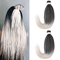 Leeven 2 Packs Prestretched 20 Inch Braiding Hair Extensions Yaki Texture Professional Crochet Braids Hair Hot Water Setting Sy