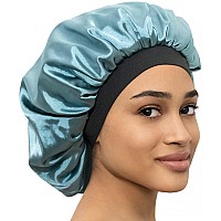 Caplord Silky Satin Bonnet Adjustable Head Size Sleep Silk Bonnet Double Layer Satin Lined Sleeping Cap Reversible Hair Bo