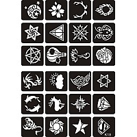 Kotbs 6 Sheets Semi Permanent Tiny Tattoo Stencils 158Pcs Henna Girls Boys Tattoo Stencil Temporary Tattoos For Kids Body Art