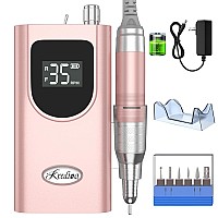 Kredioo Nail Drill Nail Master 35000Rpm Professional Electric File Drill Para Uas Profesional Rechargeable Portable Efile Machi