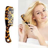 Large Wide Tooth Hair Comb Ladyamz Tortoise Shell Cellulose Acetate Round Tooth Comb For Straightcurly Hairshortlong Hair