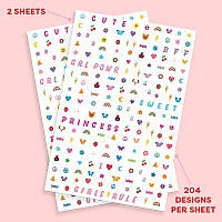 Xo Fetti Kids Nail Stickers 816 Decals Birthday Girl Party Favors Diy Home Activity Gift Cute Nail Transfer Groovy Pri