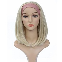 Headband Wigs For Black And White Women Blonde Wig Glueless Synthetic Short Bob Cosplay Wig 180 Density None Lace Front Wigs Fo