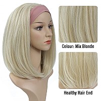 Headband Wigs For Black And White Women Blonde Wig Glueless Synthetic Short Bob Cosplay Wig 180 Density None Lace Front Wigs Fo