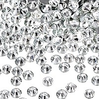 576 Pieces SS30 SS34 SS40 AB Crystal Rhinestones Glass Stones Glitter Gems Flat Back Brilliant Round Rhinestones for Nail Crafts Makeup Clothes Shoes Decorations (Clear AB,SS30)