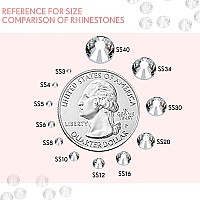 576 Pieces SS30 SS34 SS40 AB Crystal Rhinestones Glass Stones Glitter Gems Flat Back Brilliant Round Rhinestones for Nail Crafts Makeup Clothes Shoes Decorations (Clear AB,SS30)