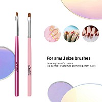 Aokitec Nail Art Brushes 7Pcs Set Gel Polish Nail Art Design Pen Painting Tools With Nail Extension Gel Brush Builder Gel Brush