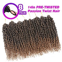 Passion Twist Hair Pretwisted 14 Inch Passion Twist Crochet Hair 8 Packs Crochet Hair Passion Twists Passion Twists Hair Pre L