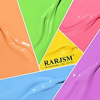 Rarjsm Nail Art Liner Gel Polish 6Pcs Set Marshmallow Pastel Yellow Green Blue Purple Orange Pink Spring Summer Colors Line Gel