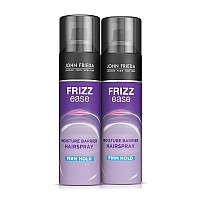 John Frieda Anti Frizz, Frizz Ease Hairspray Firm Hold, Heat Protectant Spray, Anti Frizz Hair Straightener,for Dry, Damaged Hair, 12 oz (Pack of 2)