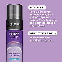 John Frieda Anti Frizz, Frizz Ease Hairspray Firm Hold, Heat Protectant Spray, Anti Frizz Hair Straightener,for Dry, Damaged Hair, 12 oz (Pack of 2)