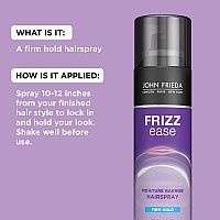 John Frieda Anti Frizz, Frizz Ease Hairspray Firm Hold, Heat Protectant Spray, Anti Frizz Hair Straightener,for Dry, Damaged Hair, 12 oz (Pack of 2)