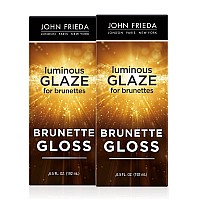 John Frieda Brilliant Brunette Luminous Hair Glaze Color Enhancing Glaze Designed To Fill Damaged Areas For Smooth Glossy Bro