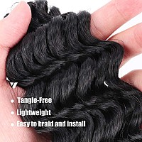 Toyotree Deep Twist Crochet Hair 14 Inch 8 Packs Natural Black Midlength Curly Deep Wave Crochet Hair Synthetic Ocean Wave B