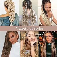 Prestretched Braiding Hair Extensions 26 Inch 6 Packs Ombre Braiding Hair Hot Water Setting Professional Soft Yaki Synthetic Cr