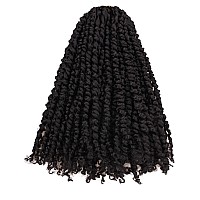 14 Inches 8 Packs Pre Looped Pretwisted Passion Twist Crochet Hair For Black Womennatural Blacksoft Long Hair Extensions Braid