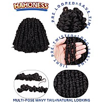 6 Inches 8 Packs Super Short Passion Twist Crochet Hair For Black Women And Kidsnatural Black Pre Looped Pretwisted Crochet Hai