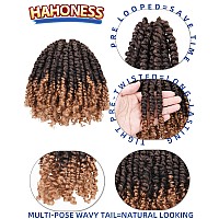 6 Inches 8 Packs Super Short Passion Twist Crochet Hair For Black Women And Kidsombre Blonde Pre Looped Pretwisted Lightweight