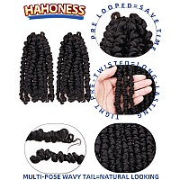 6 Inches 2 Packs Super Short Passion Twist Crochet Hair For Black Women And Kids Natural Black Pre Looped Pretwisted Crochet Ha