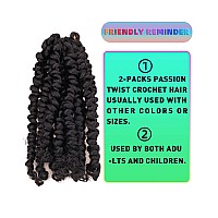 6 Inches 2 Packs Super Short Passion Twist Crochet Hair For Black Women And Kids Natural Black Pre Looped Pretwisted Crochet Ha