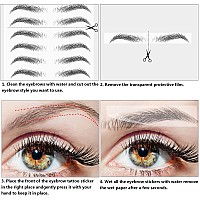 6 Sheets 4D Hairlike Waterproof Eyebrow Stickers Eyebrow Transfers Stickers Grooming Shaping Eyebrow Sticker In Arch Style For