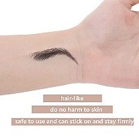 6 Sheets 4D Hairlike Waterproof Eyebrow Stickers Eyebrow Transfers Stickers Grooming Shaping Eyebrow Sticker In Arch Style For