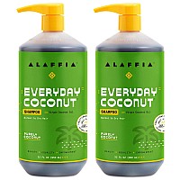 Alaffia Everyday Coconut Shampoo Gentle Cleansing Shampoo For Normal To Dry Hair Made With Coconut Oil Rich In Vitamin E No P