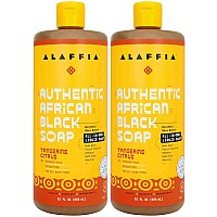 Alaffia Skin Care Authentic African Black Soap All In One Liquid Soap Acne Face Wash Moisturizing Body Wash Shampoo Shavin