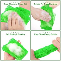 Geiserailie African Long Bathing Net Sponge Long Net Shower Body Scrubber Back Scrubber Skin Smoother Net Bathing Sponge For Dai